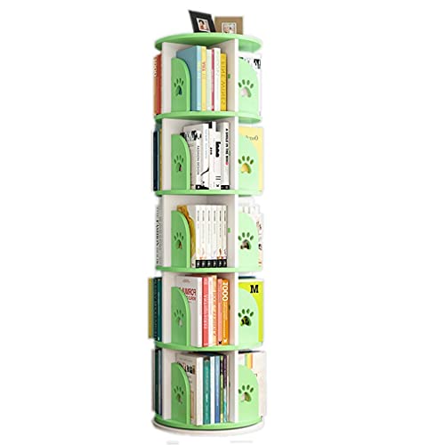 ABBNIA Um 360° drehbares Bücherregal, weckt das Interesse der Kinder am Lesen, Kinderbücherregal, Abnehmbarer Couchtisch (weiß 40 * 143 cm) (grün 40 * 143 cm) von ABBNIA