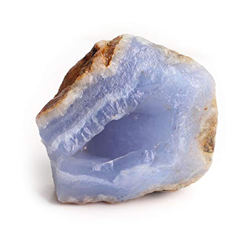 ABCBCA 1 stück Natürlicher roh Blauer chalcedon unregelmäßige raue kristall Stein Quarz protuerei mineralien Geschenk dekor (Color : 30 50g) von ABCBCA