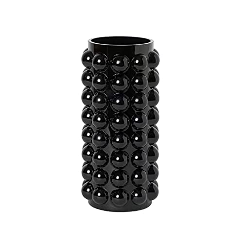 ABCBCA Polierte Glas Pickelvase Modern Inspiration Light Luxus Vase Kreative Weiche Dekoration Dreidimensionale Dekoration (Color : Black Mini) von ABCBCA
