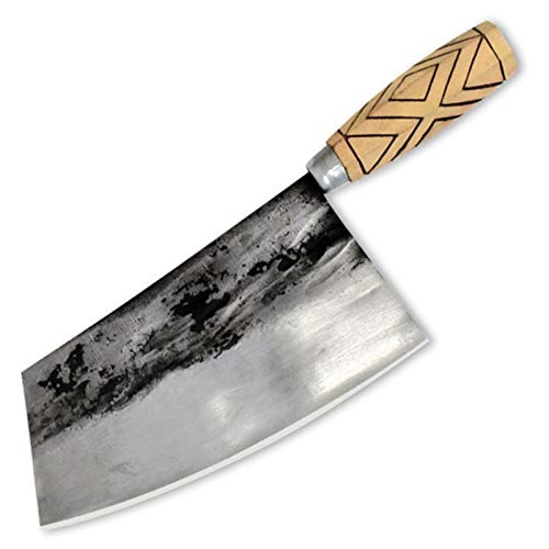 Küchenmesser Chefmesser Handmade geschmiedet Fleisch Schneiden Hackkleber Gemüse Fischfilet Messer Hoher Kohlenstoffstahl (Color : 8 Inch Meat Cleaver, Kitchen Knife Size : 8 inch) von ABCBCA