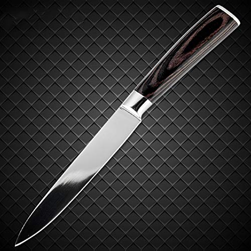 Küchenmesser Kochmesser 8-Zoll-japanische High Carbon Edelstahl Cleaver Gemüse Santoku-Messer-Gebrauch Slicing-Werkzeug messerset (Color : 5.5inch Utility knif) von ABCBCA