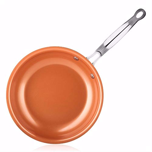 Kupfer-Kupfer-Bratpfanne mit keramischer Beschichtung einfach saubere Pfanne Bratpfanne dauerhafte nichtstick-kochen-Kochwerkzeug (Color : 1pcs, Sheet Size : 28CM) von ABCBCA