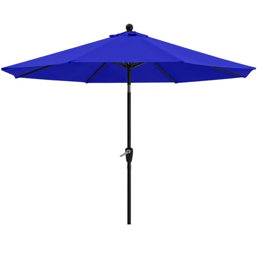 ABCCANOPY 230cm Sonnenschirm im Freien Wasserabweisende Bespannung -Gartenschirm Marktschirm,blau von ABCCANOPY