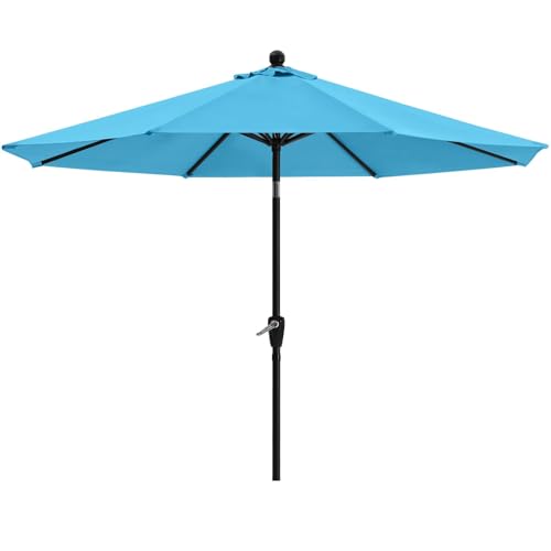 ABCCANOPY 230cm Sonnenschirm im Freien Wasserabweisende Bespannung -Gartenschirm Marktschirm,türkis von ABCCANOPY