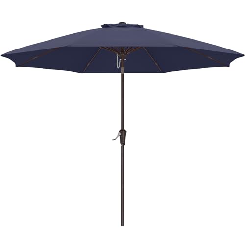 ABCCANOPY 270cm Sonnenschirm im Freien Wasserabweisende Bespannung -Gartenschirm Marktschirm, Navy Blau von ABCCANOPY
