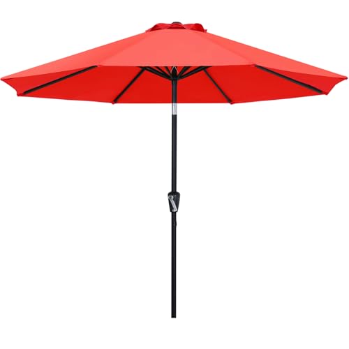 ABCCANOPY 270cm Sonnenschirm im Freien Wasserabweisende Bespannung -Gartenschirm Marktschirm, Rot ABCCANOPY 270cm Sonnenschirm im Freien Wasserabweisende Bespannung -Gartenschirm Marktschirm, Rot von ABCCANOPY