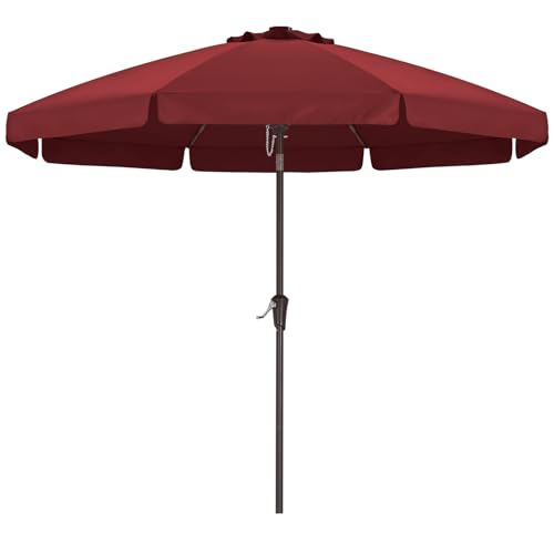 ABCCANOPY 270cm Sonnenschirm im Freien Wasserabweisende Bespannung -Gartenschirm Marktschirm,Burgund von ABCCANOPY