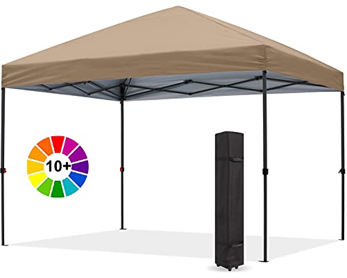 ABCCANOPY 3x3M Pavillon wasserdicht Pop-Up Gartenpavillon Festival Sonnenschutz,Central Lock-Serie,Khaki von ABCCANOPY