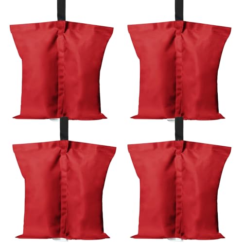 ABCCANOPY Baldachin-Gewichte, 50,8 kg, Zelt-Sandsäcke, 4 Stück, Rot von ABCCANOPY