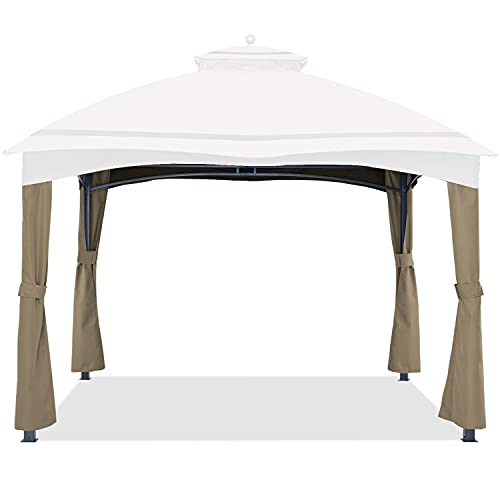ABCCANOPY Ersatz-Eckvorhänge für Lowe's Allen Roth Pavillon 25,4 x 30,5 cm, #GF-12S004B-1 (Khaki) von ABCCANOPY