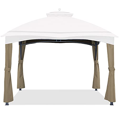 ABCCANOPY Ersatz-Eckvorhänge für Lowe's Allen Roth Pavillon 25,4 x 30,5 cm, GF-12S004B-1 (Khaki) von ABCCANOPY