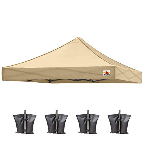 Abccanopy, Ersatzdach für Baldachin für Pop-Up-Zelt (25,4 x 25,4 cm, beige) von ABCCANOPY