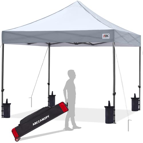 ABCCANOPY Pavillon 3x3M WASSERDICHT Flatpavillon Pop-up Gartenzelt Festzelt,Grau von ABCCANOPY