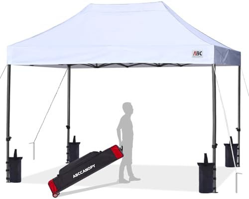 ABCCANOPY Pavillon 3x4,5M WASSERDICHT Flatpavillon Pop-up Gartenzelt Festzelt,weiß von ABCCANOPY