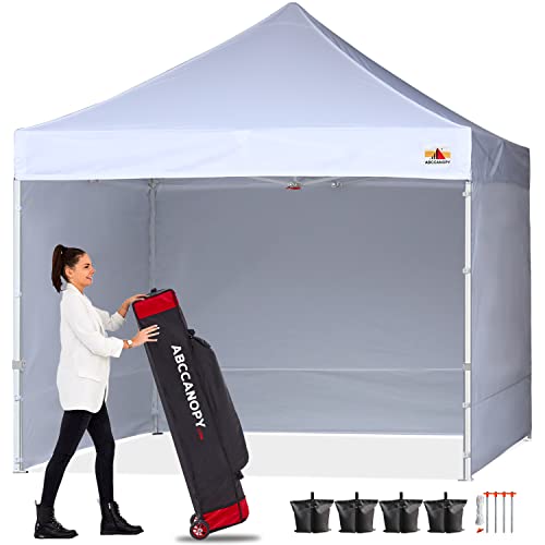 ABCCANOPY Pop-Up Pavillon Festival Sonnenschutz mit 4 Seitenteilen 3x3M Kommerzielle -Serien,Weiß von ABCCANOPY