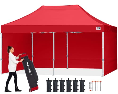 ABCCANOPY Pop-Up-Pavillon mit Seitenwänden und Türwand, kommerzielle Unterstände, bietet sofort Schatten und hält Regen ab, verbesserte Rolltasche, 4 Gewichtssäcke, Heringe und Seile als Bonus ABCCANOPY Pop-Up-Pavillon mit Seitenwänden und Türwand, kommerzielle Unterstände, bietet sofort Schatten und hält Regen ab, verbesserte Rolltasche, 4 Gewichtssäcke, Heringe und Seile als Bonus von ABCCANOPY