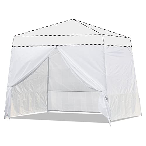 ABCCANOPY Seitenwand mit schrägen Beinen, 3 x 3 m, Weiß (nur 4 Wände, Rahmen und Oberseite) von ABCCANOPY