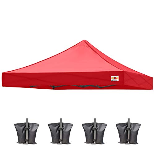 Abccanopy, Ersatzdach für Baldachin für Pop-Up-Zelt (25,4 x 25,4 cm, rot) von ABCCANOPY