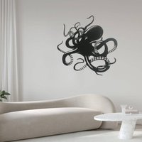 Metall Oktopus Zeichen Für Die Wand , Wandbehang, Maritim Wanddekor, Meer Kinderzimmer Dekor, Wandkunst von ABCDecoration