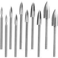 10 Stück Holzschnitz- und Gravurbohrer-Zubehör, Gravurbohrer, DIY-Holzbearbeitungsbohrer, geeignet für Rotationswerkzeuge von ABCRITAL