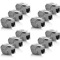12x Keystone Modul CAT 6a Buchse - Geschirmt STP RJ45 Stecker Snap-In Einbau Montage Rohkabel CAT 500Mhz 10GBit/s von ABCRITAL
