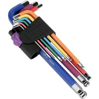 9-teiliger mehrfarbiger Sechskant-Inbusschlüsselsatz, professioneller farbcodierter Sechskantschlüssel mit Kugelkopf (1,5 mm bis 10 mm), klein und von ABCRITAL