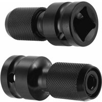 2er-Pack 1/2-Vierkant- auf 1/4-Sechskant-Steckschlüssel-Adapter, Schnellspannfutter-Konverter für Schlagratschenschlüssel und 2er-Pack 1/2-Vierkant- auf 1/4-Sechskant-Steckschlüssel-Adapter, Schnellspannfutter-Konverter für Schlagratschenschlüssel und von ABCRITAL