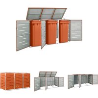 Abcrital - The Living Store Mülltonnenbox für 3 Tonnen 207x77,5x112,5 cm Edelstahl - Abfallbehälter-Verkleidungen - Orange Abcrital - The Living Store Mülltonnenbox für 3 Tonnen 207x77,5x112,5 cm Edelstahl - Abfallbehälter-Verkleidungen - Orange von ABCRITAL