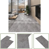 Abcrital - The Living Store PVC-Fliesen 5,02 m² 2 mm Selbstklebend Zementgrau - PVC-Bodenbelag - Selbstklebender Bodenbelag - Betonoptik von ABCRITAL