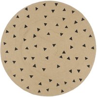 Maison Exclusive Teppich Handgefertigt Jute mit Dreiecksmuster 90 von ABCRITAL