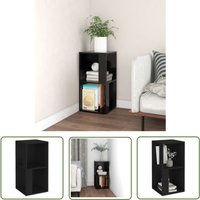 The Living Store Eckregal Schwarz 33x33x67 cm Holzwerkstoff - Eckschrank - Regal - Holzschrank - Schwarz - Wohnraumschmuck von ABCRITAL