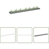 Abcrital - The Living Store Gabionen-Hochbeet Verzinkter Stahl 270x30x10 cm - Gabionen-Hochbeet - Steinkorb - Hochbeet - Blumentopf - Gartenmöbel von ABCRITAL