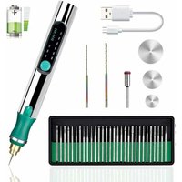 Wiederaufladbarer USB-Gravier- und Präzisionswerkzeug, elektrische Mini-Graviermaschine, kabelloses Rotationswerkzeug für Schmuckgravur, tragbares von ABCRITAL