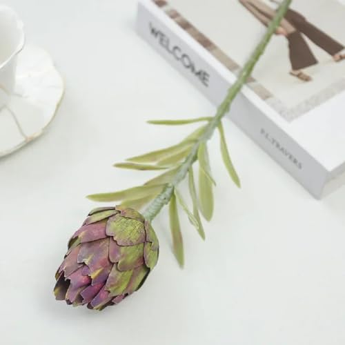 ABCWARRT 4pcs Künstliche Artischocke Frucht Fake Blumen Home Restaurant Decor Simulation Blume Weiche Kleber Artischocken Hochzeit Dekoration (lila) von ABCWARRT