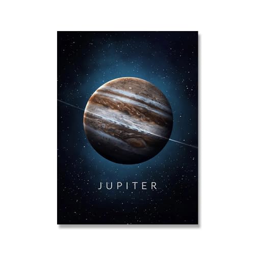 Nordic Art Canvas Malerei Sonnenplanet Poster Venus Saturn Mars Erde Pluto Bild Hotel Wohnzimmer Sofa Wand Dekoration (20 * 30cm Kein Rahmen,6) von ABCWARRT