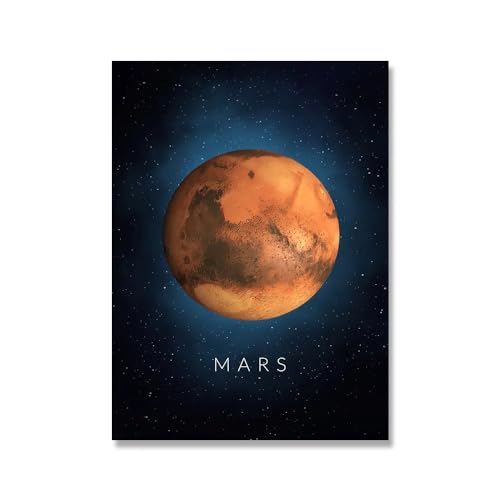 ABCWARRT Nordic Art Canvas Malerei Sonnenplanet Poster Venus Saturn Mars Erde Pluto Bild Hotel Wohnzimmer Sofa Wand Dekoration (20 * 30cm Kein Rahmen,7) von ABCWARRT
