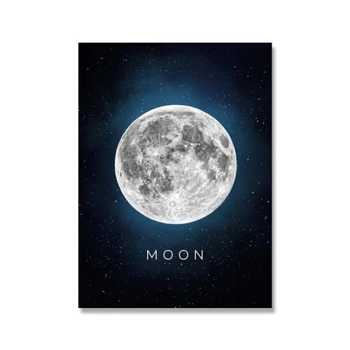 Nordic Art Canvas Malerei Sonnenplanet Poster Venus Saturn Mars Erde Pluto Bild Hotel Wohnzimmer Sofa Wand Dekoration (20 * 30cm Kein Rahmen,9) von ABCWARRT