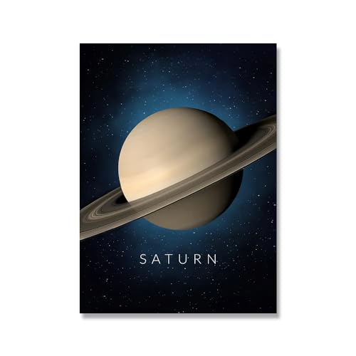 ABCWARRT Nordic Art Canvas Malerei Sonnenplanet Poster Venus Saturn Mars Erde Pluto Bild Hotel Wohnzimmer Sofa Wand Dekoration (30 * 40cm Kein Rahmen,12) von ABCWARRT