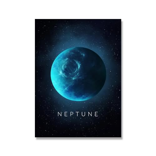ABCWARRT Nordic Art Canvas Malerei Sonnenplanet Poster Venus Saturn Mars Erde Pluto Bild Hotel Wohnzimmer Sofa Wand Dekoration (40 * 60cm Kein Rahmen,10) von ABCWARRT