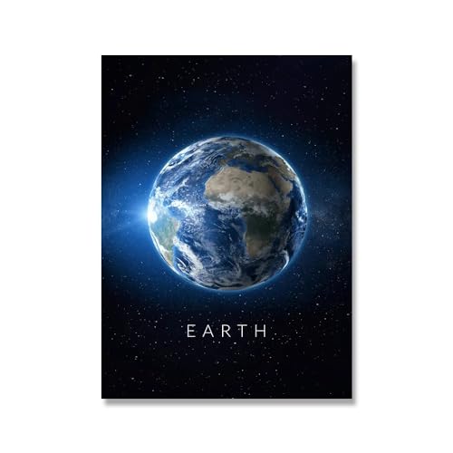 Nordic Art Canvas Malerei Sonnenplanet Poster Venus Saturn Mars Erde Pluto Bild Hotel Wohnzimmer Sofa Wand Dekoration (40 * 60cm Kein Rahmen,5) von ABCWARRT