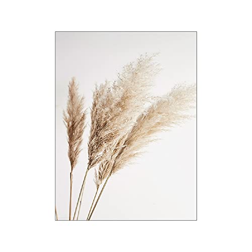 ABCWARRT Nordic Kunst Leinwand Malerei Pflanze Reed Blume Gras Bouquet Poster Home Hintergrund Wand Bild Dekor Kein Rahmen (40 * 50cm Kein Rahmen,1) von ABCWARRT