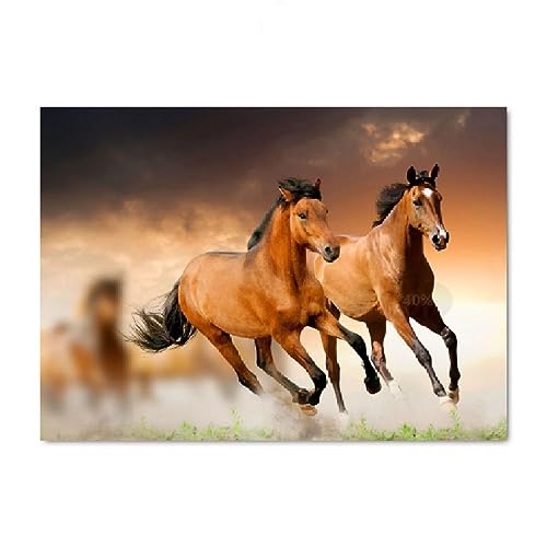 ABCWARRT Nordic Printing Art Canvas Malerei Natürliche Wildlife Bild Pferd Poster Home Wohnzimmer Sofa Wanddekoration Wand Bild (40 * 60cm Kein Rahmen,16) von ABCWARRT