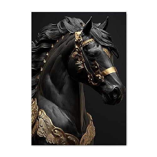 ABCWARRT Nordic Printing Art Canvas Malerei Natürliche Wildlife Bild Pferd Poster Home Wohnzimmer Sofa Wanddekoration Wand Bild (50 * 70cm Kein Rahmen,12) von ABCWARRT