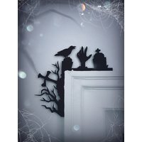 Halloween Türdeko Aus Holz Oder Pla Auch Für Bilderrahmen Und Andere Ecken von ABCreativeDE