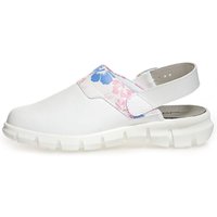 Abeba (7320) Clog Berufsschuhe Dynamic OB mit Motiv weiß 41 von ABEBA