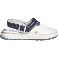 Berufsschuh Clog easy 2.0 esd weiß/blau Abeba 837622 Gr.39 von ABEBA