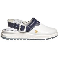 Berufsschuh Clog easy 2.0 esd weiß/blau Abeba 837622 Gr.47 von ABEBA