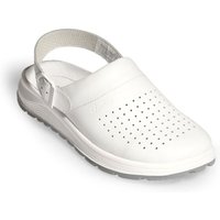 Berufsschuhe Clog 87020 Active Abeba weiß perforiert mit Schnalle Gr. 38 von ABEBA
