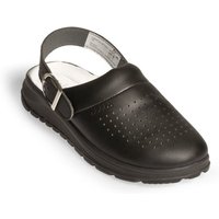 Berufsschuhe Clog 87030 Active Abeba schwarz perforiert mit Schnalle Gr. 38 von ABEBA