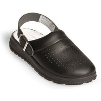 Berufsschuhe Clog 87030 Active Abeba schwarz perforiert mit Schnalle Gr. 44 von ABEBA